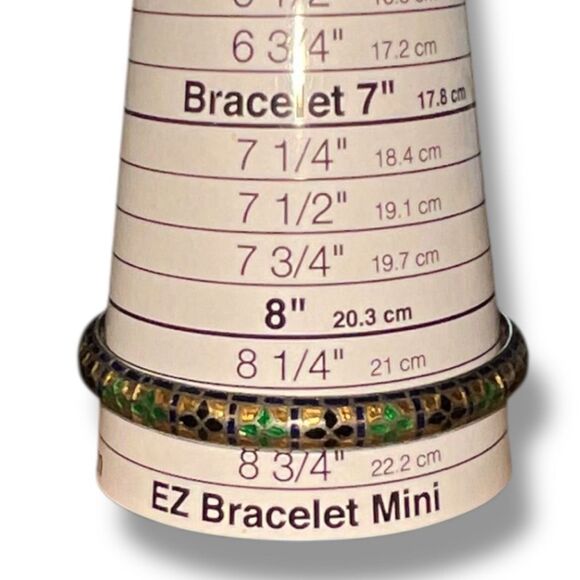 Sterling Silver Bangle – Meenakari Enamel Mosaic – 925 Marked - Picture 10 of 11